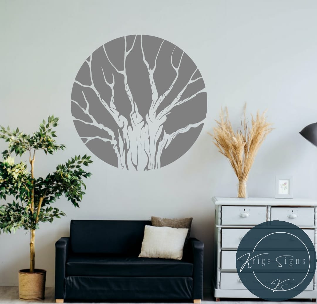 50101 - Big tree vinyl wall art decal 600mm x 600mm